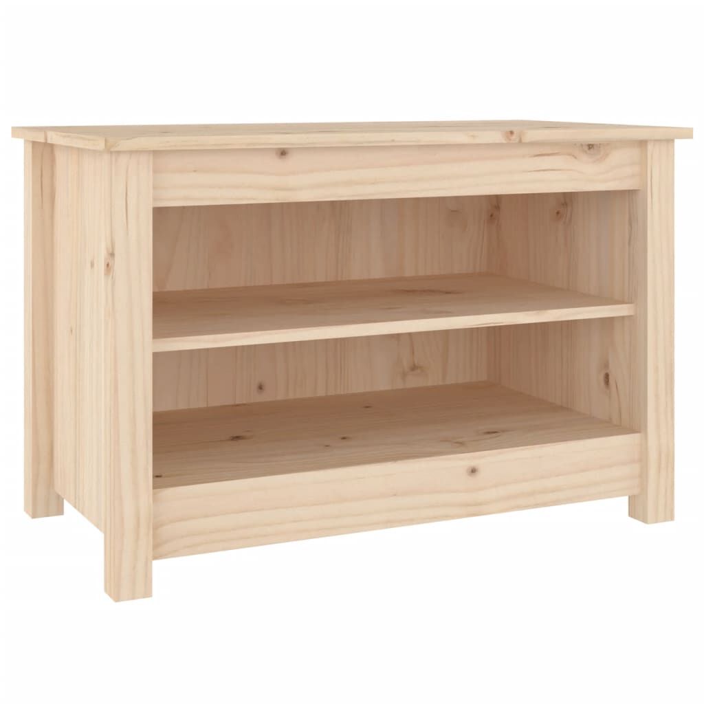 vidaXL Παπουτσοθήκη 70 x 38 x 45,5 εκ. από Μασίφ Ξύλο Πεύκου