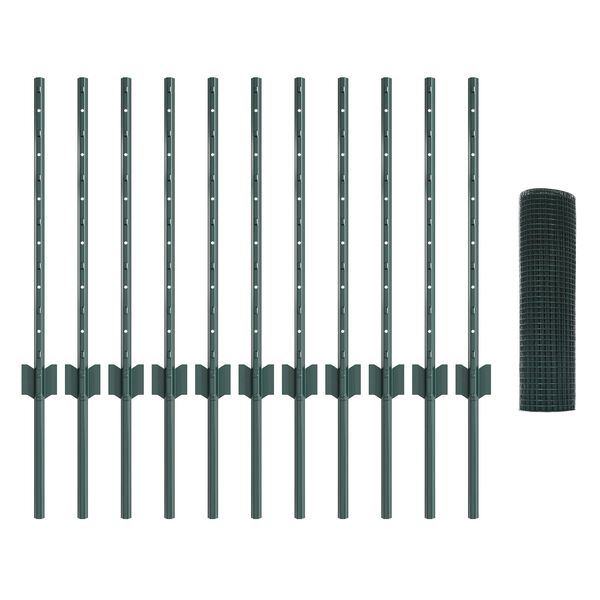 vidaXL &Tau;&epsilon;&nu;&tau;ώ&tau;&omicron; &mu;&epsilon; &sigma;&tau;ή&rho;&iota;&gamma;&mu;&alpha; &Pi;&rho;ά&sigma;&iota;&nu;&omicron; 0,6 x 25 &mu; &Chi;ά&lambda;&upsilon;&beta;&alpha;&sigmaf; &kappa;&alpha;&iota; PVC