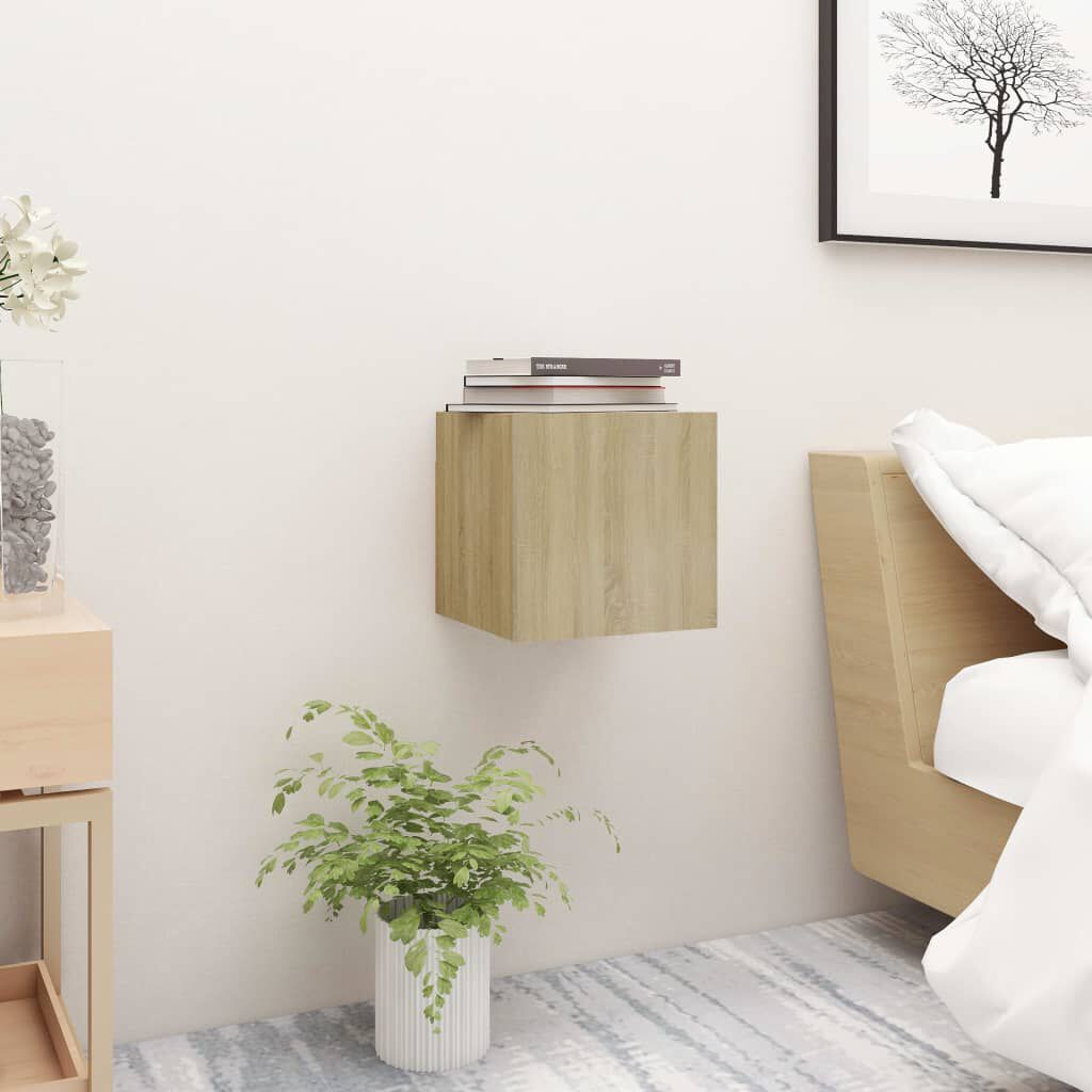 vidaXL Κομοδίνα 2 τεμ. Sonoma Δρυς 30,5 x 30 x 30 εκ. από Επεξ. Ξύλο