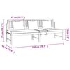 vidaXL Καναπές Κρεβάτι 200x60x75 εκ. Μασίφ Ακακία με Κρεμ Μαξιλάρι