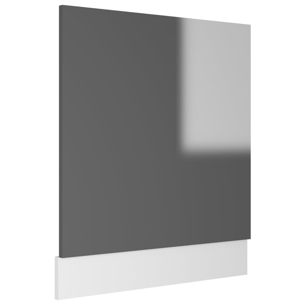 vidaXL Πρόσοψη Πλυντηρίου Πιάτων Lyon Γυαλ. Γκρι 59,5x3x67εκ.