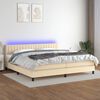 vidaXL &Kappa;&rho;&epsilon;&beta;ά&tau;&iota; Boxspring &mu;&epsilon; &Sigma;&tau;&rho;ώ&mu;&alpha; & LED &Kappa;&rho;&epsilon;&mu; 200x200 &epsilon;&kappa;. &Upsilon;&phi;&alpha;&sigma;&mu;ά&tau;&iota;&nu;&omicron;