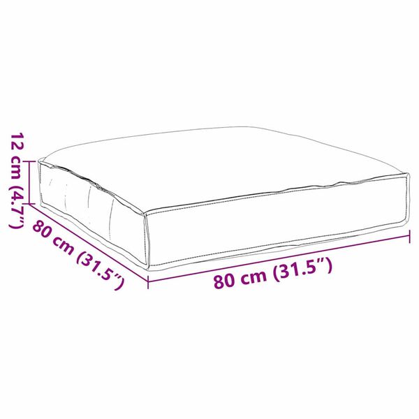 vidaXL Μαξιλάρι παλέτας για κάθισμα Κόκκινο 80 x 80 x 12 cm