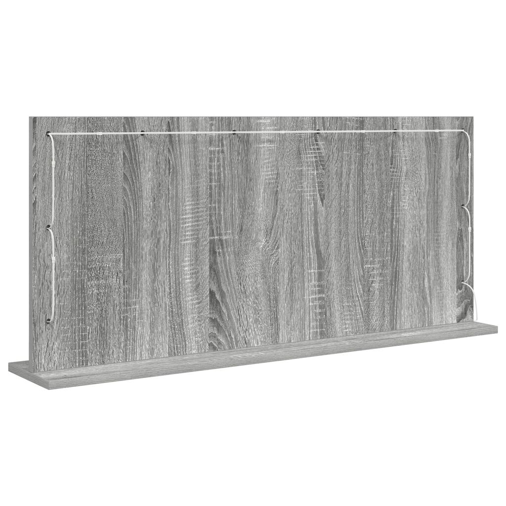 vidaXL Καθρέφτης Vanity με LED Φώτα Γκρι Σομπάνα 100x45x18 εκ