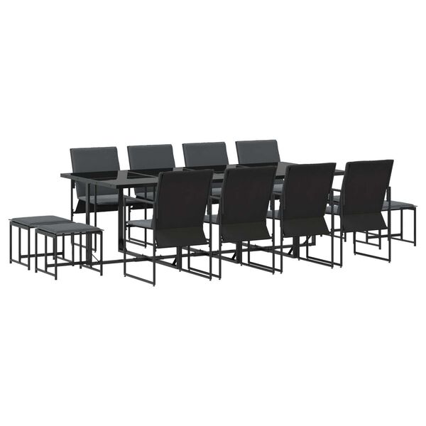 vidaXL Σέτ φαγητού για κήπο 13 pcs Μαύρο Ατσάλι
