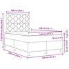 vidaXL Κρεβάτι με ελατήρια Σκούρο Πράσινο 120 x 200 cm Βελούδο