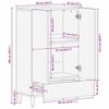 vidaXL Highboard με συρτάρι Λευκό 60 x 33 x 100 εκ. Μασίφ ξύλο μάνγκο