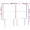 vidaXL Κεφαλάρι Κρεβατιού LED Σκούρο Καφέ 147x16x118/128εκ. Υφασμάτινο