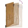 vidaXL Πόρτα Κήπου με Σχέδιο Χόρτου από Ατσάλι Corten 105 x 130 εκ.