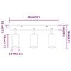 vidaXL Σποτ οροφής Βουρτσισμένο Νίκελ 38 x 5.5 x 16.5 εκ Ατσάλι