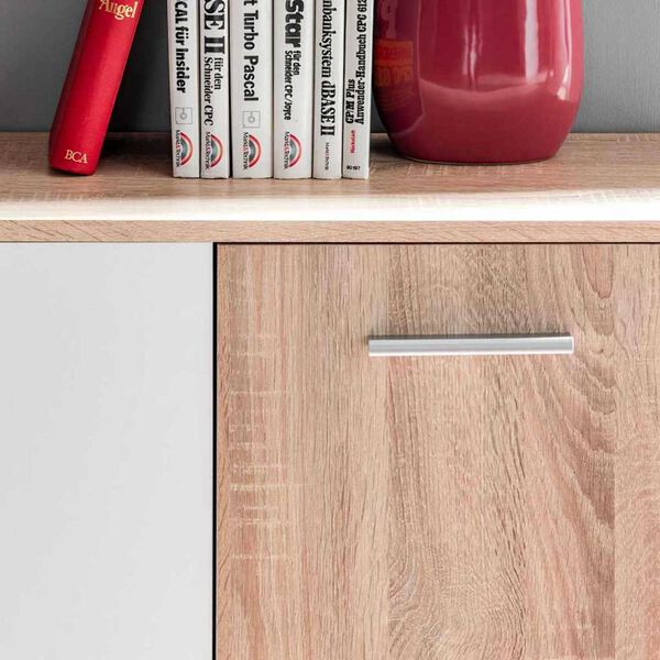 vidaXL Σετ επίπλου τηλεόρασης Επιτοίχιο 5 pcs Λευκό και ξύλο Sonoma