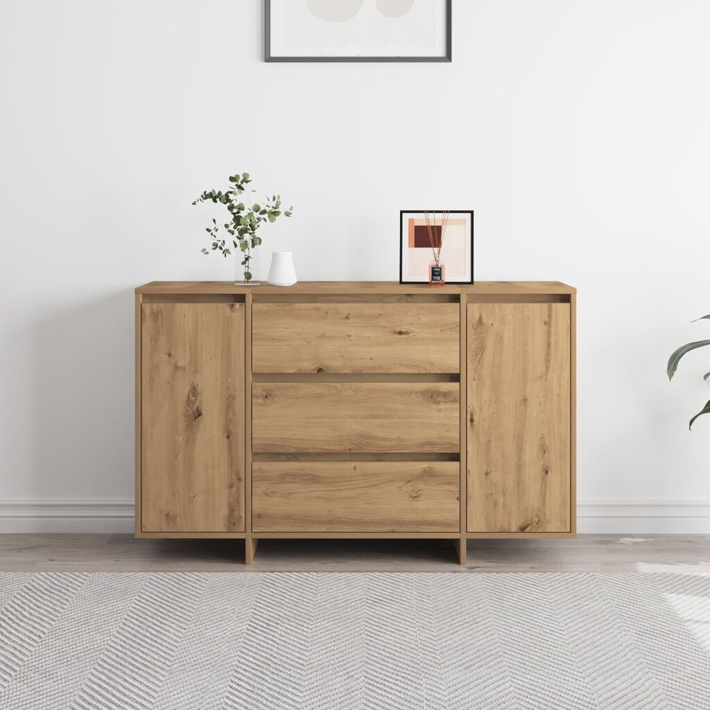 vidaXL Πλευρικός Ράφτης Artisan Δρυς 120x41x75 εκ. Επεξεργασμένο Ξύλο