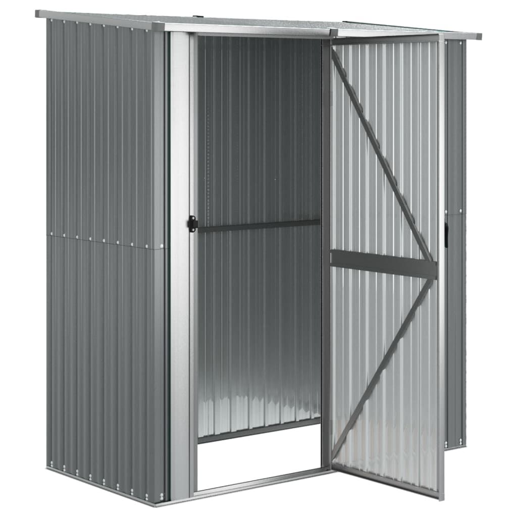vidaXL Αποθήκη Κήπου Γκρι 180,5 x 97 x 209,5 εκ. από Γαλβαν. Ατσάλι