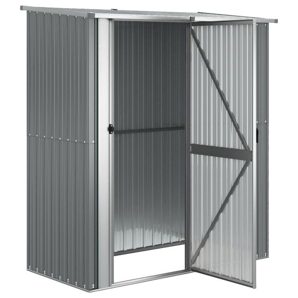 vidaXL Αποθήκη Κήπου Γκρι 180,5 x 97 x 209,5 εκ. από Γαλβαν. Ατσάλι
