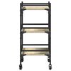 vidaXL Τρόλεϊ Κουζίνας Sonoma Δρυς 50x35x75,5 εκ. Επεξεργασμένο Ξύλο