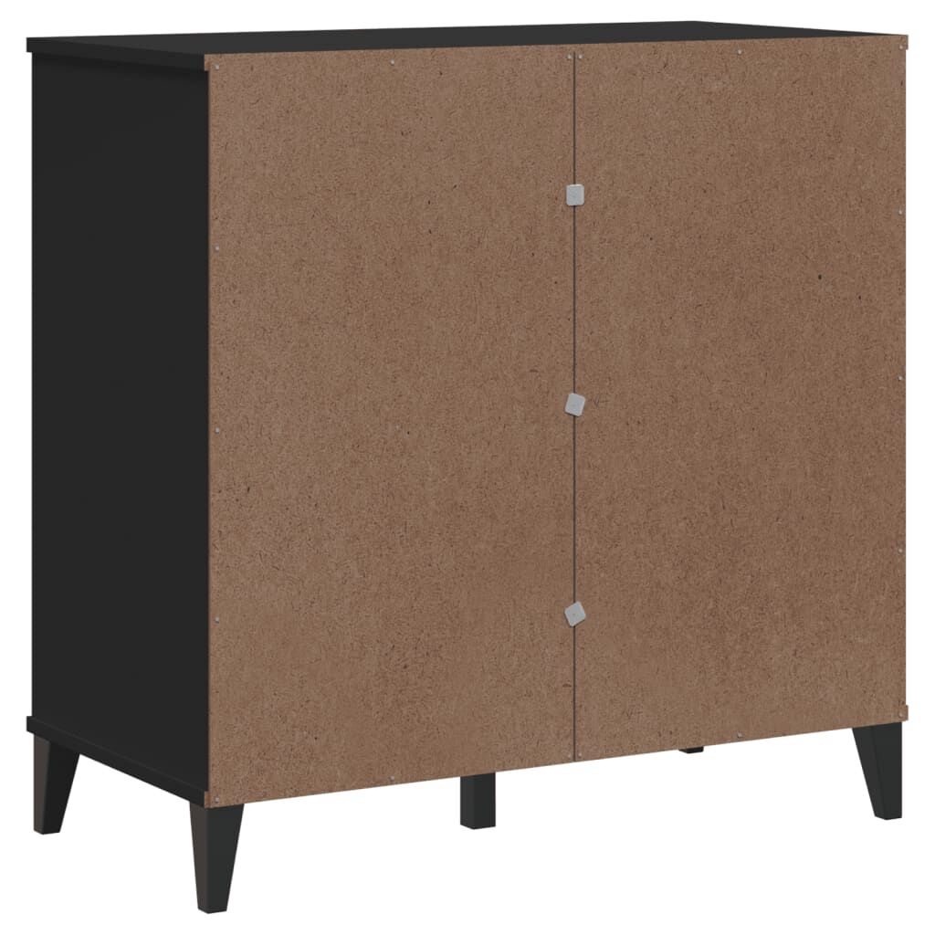 vidaXL Μπουφές VIKEN Μαύρος 80 x 40 x 80 εκ. από Επεξεργασμένο Ξύλο