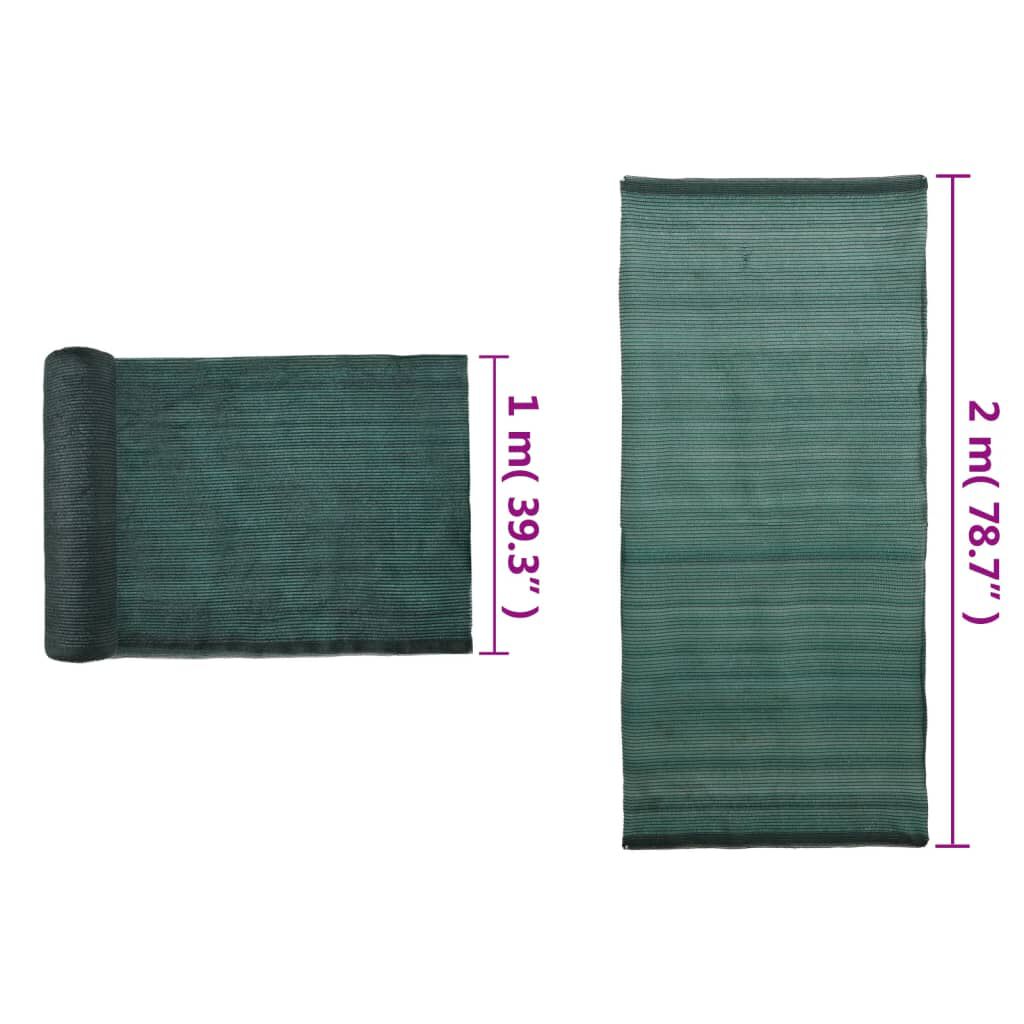 vidaXL Δίχτυ Σκίασης Πράσινο 2 x 10 μ. από HDPE