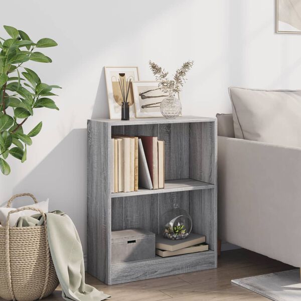 vidaXL Βιβλιοθήκη Γκρι Sonoma 60x24x76 εκ. από Επεξεργασμένο Ξύλο