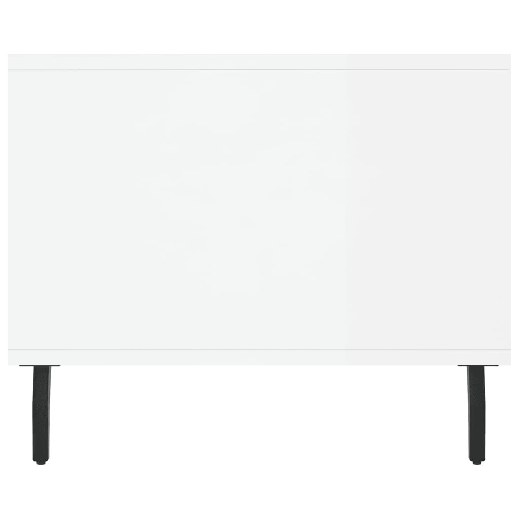 vidaXL Τραπεζάκι Σαλονιού Γυαλ. Λευκό 102x50x40 εκ. Επεξεργ. Ξύλο