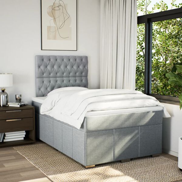 vidaXL &Kappa;&rho;&epsilon;&beta;ά&tau;&iota; Boxspring &mu;&epsilon; &Sigma;&tau;&rho;ώ&mu;&alpha; &Alpha;&nu;&omicron;&iota;&chi;&tau;ό &Gamma;&kappa;&rho;&iota; 120x190 &epsilon;&kappa;. &Upsilon;&phi;&alpha;&sigma;&mu;ά&tau;&iota;&nu;&omicron;