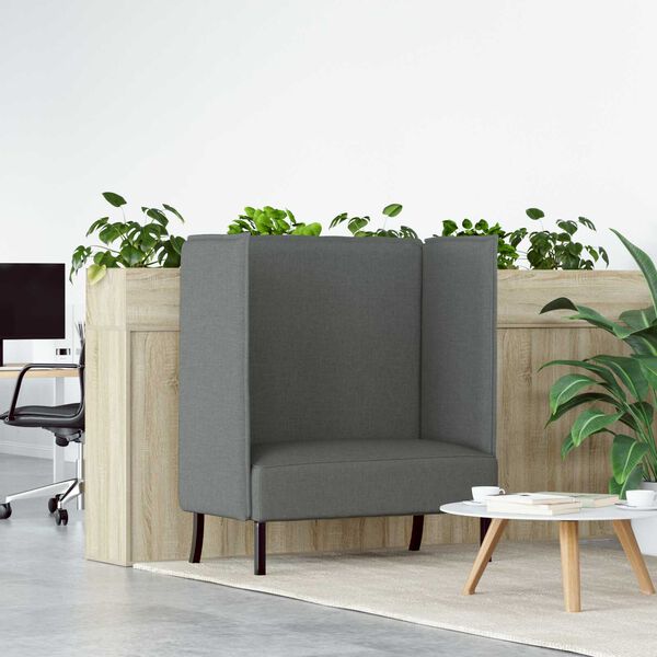 vidaXL Καναπές Υψηλής Πλάτης Σκούρο γκρι 109 x 56 x 121 εκ. ύφασμα