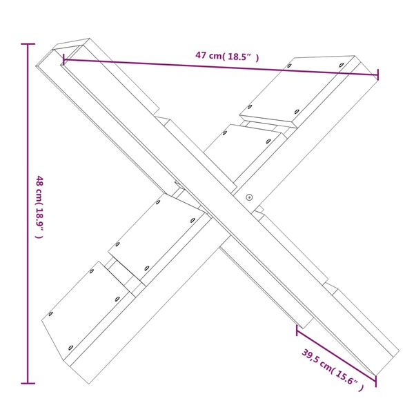 vidaXL Ξυλοθήκη Καφέ Μελί 47 x 39,5 x 48 εκ. από Μασίφ Ξύλο Πεύκου