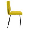 vidaXL Καρέκλες Τραπεζαρίας 4 τεμ. Κίτρινες Βελούδινες