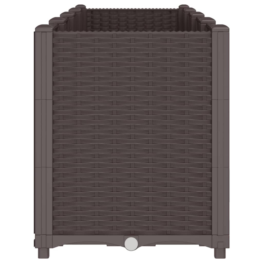 vidaXL Ζαρντινιέρα Κήπου Καφέ 160x40x53 εκ. Πολυπροπυλένιο