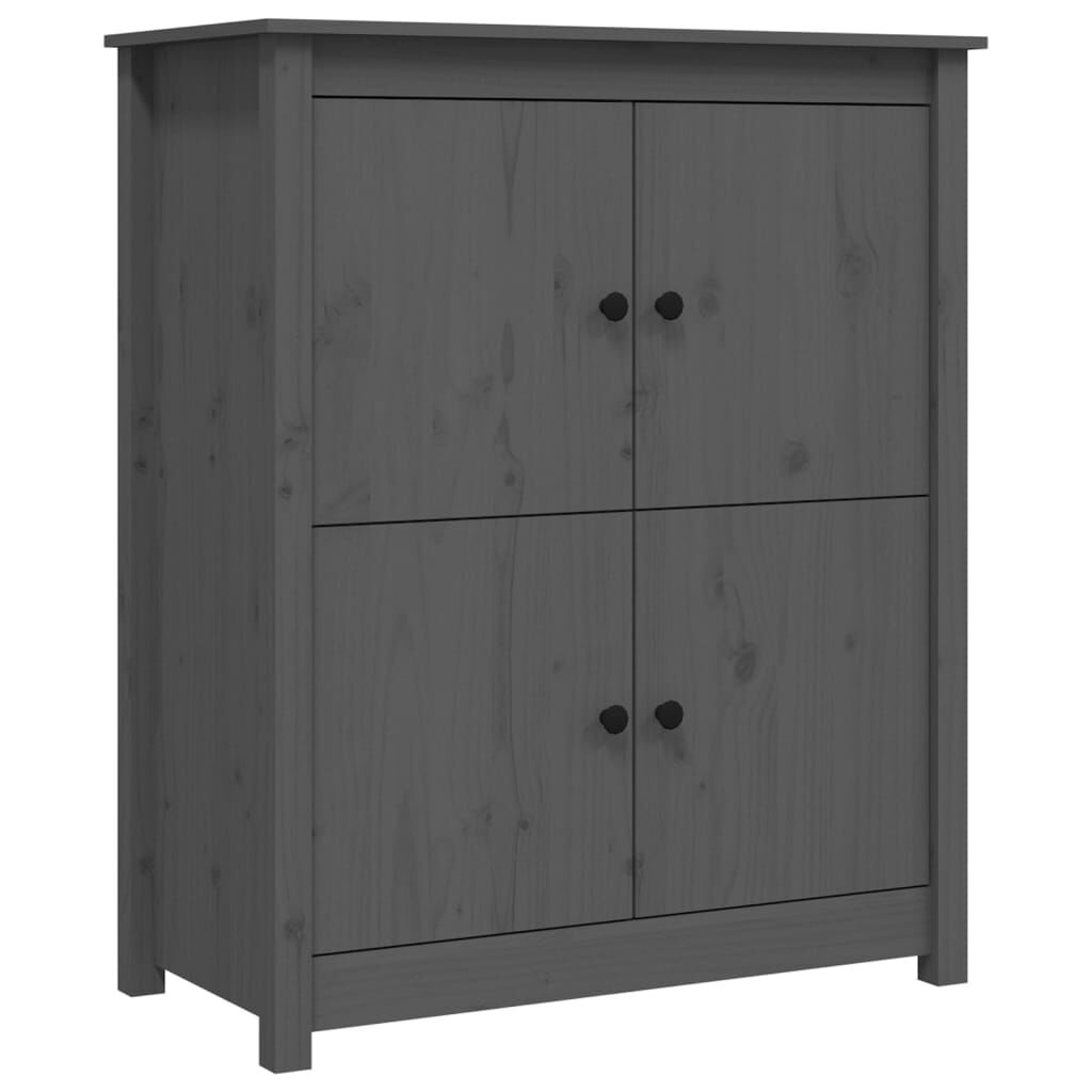 vidaXL Ντουλάπι Γκρι 83 x 41,5 x 100 εκ. από Μασίφ Ξύλο Πεύκου