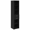 vidaXL Highboard &Mu;&alpha;ύ&rho;&eta; &Omicron;&xi;&upsilon;ά 40 x 42,5 x 185 &epsilon;&kappa;. &Epsilon;&pi;&epsilon;&xi;&epsilon;&rho;&gamma;&alpha;&sigma;&mu;έ&nu;&omicron; &Xi;ύ&lambda;&omicron;