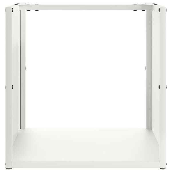 vidaXL Ράφι Καυσόξυλων Λευκό 40x40x40 εκ. Χάλυβας ψυχρής έλασης