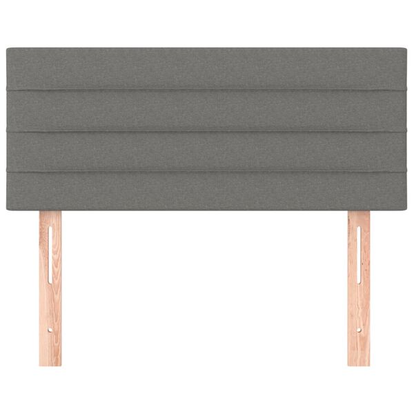 vidaXL Κεφαλάρι Κρεβατιού Σκούρο Γκρι 100x5x78/88 εκ. Υφασμάτινο