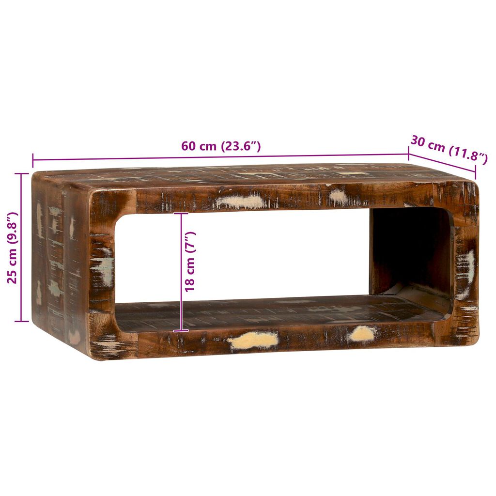 vidaXL TV Cabinet Πολύχρωμο 60x30x25 εκ. Μασίφ ξύλο ανακυκλωμένο