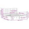 vidaXL Πλαίσιο Κρεβατιού με Κεφαλάρι Μασίφ Ξύλο Super King Size