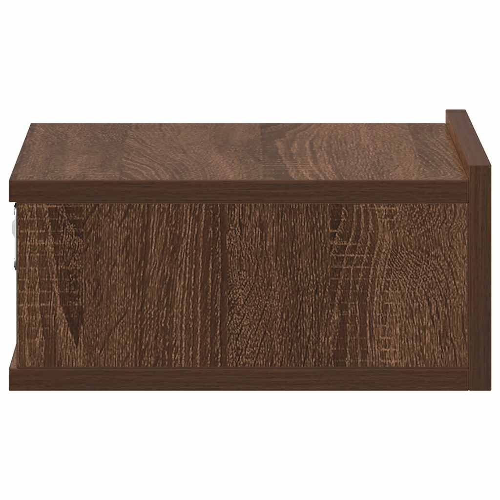 vidaXL Κομοδίνα Κρεμαστά 2 τεμ. Καφέ Δρυς 40x30x15 εκ. Επεξεργ. Ξύλο