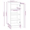 vidaXL Παπουτσοθήκη Λευκή 35 x 35 x 80 εκ. από Μασίφ Ξύλο Πεύκου