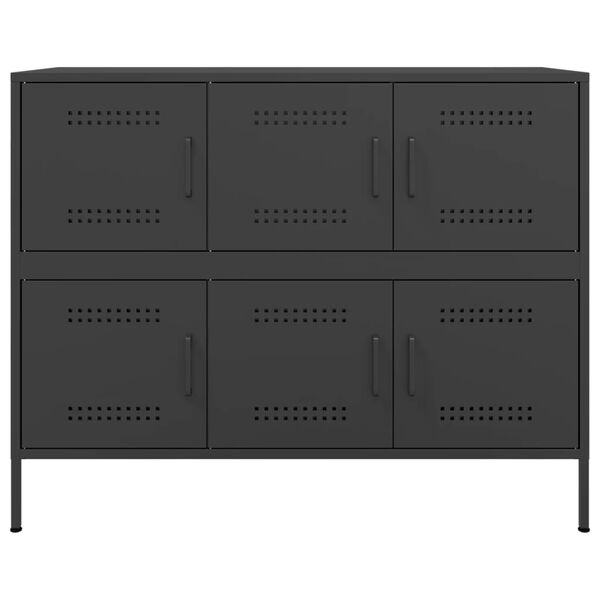 vidaXL Ντουλάπι Μαύρο 100,5x39x79 εκ. από Χάλυβα