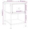 vidaXL Κομοδίνo Μαύρο 34 x 35,5 x 45 εκ. από Επεξεργασμένο Ξύλο