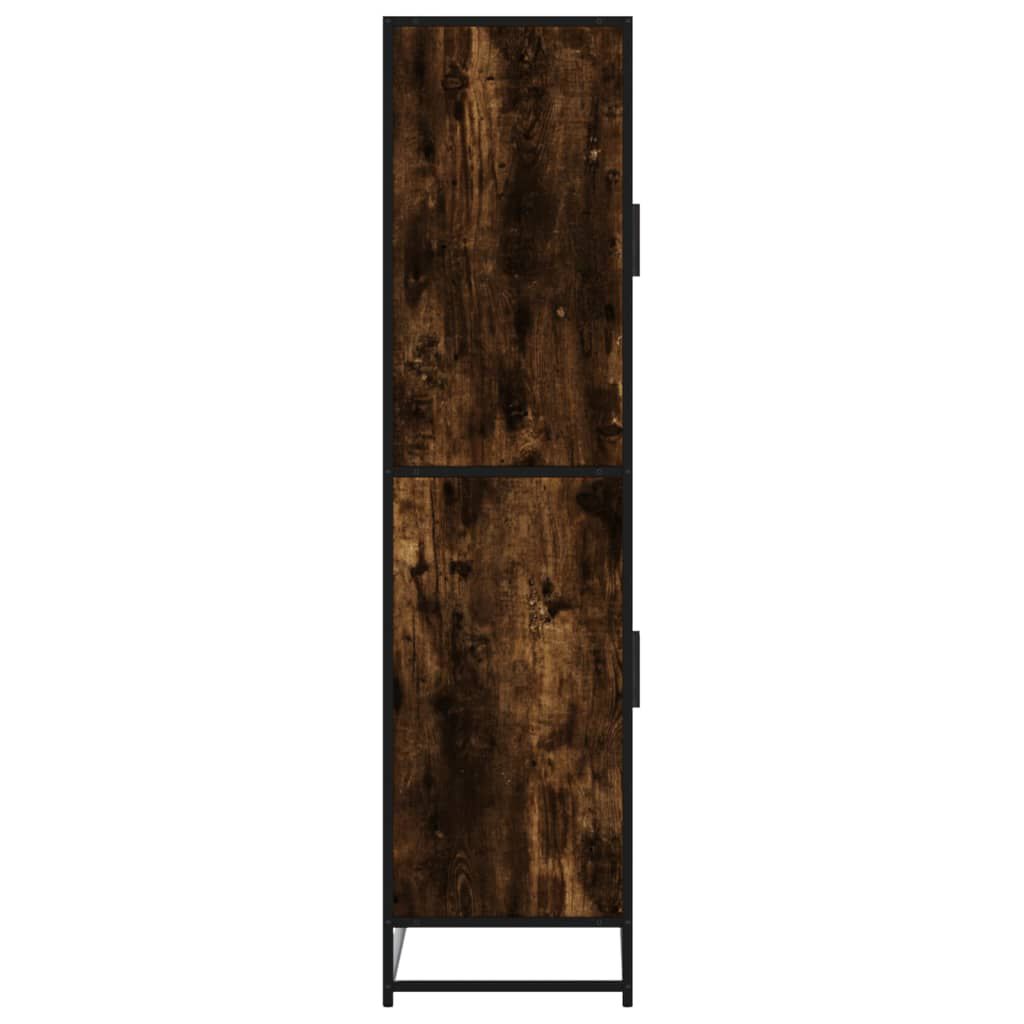 vidaXL Highboard Καπνιστή δρυς 68x35x139 cm Κατασκευασμένο ξύλο
