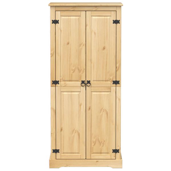 vidaXL Ντουλάπα Corona 76x50x170 εκ. από Μασίφ Ξύλο Πεύκου
