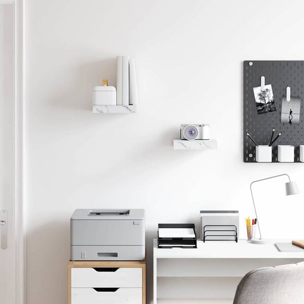 vidaXL &Rho;ά&phi;&iota; &Tau;&omicron;ί&chi;&omicron;&upsilon; &Epsilon;&pi;&iota;&tau;&omicron;ί&chi;&iota;&omicron; 2 pcs &Lambda;&epsilon;&upsilon;&kappa;ό &Mu;ά&rho;&mu;&alpha;&rho;&omicron; 23 x 23,5 x 4 &epsilon;&kappa;