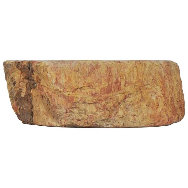 vidaXL Νιπτήρας Απολίθωμα Κρεμ 45 x 35 x 15 εκ. Πέτρινος