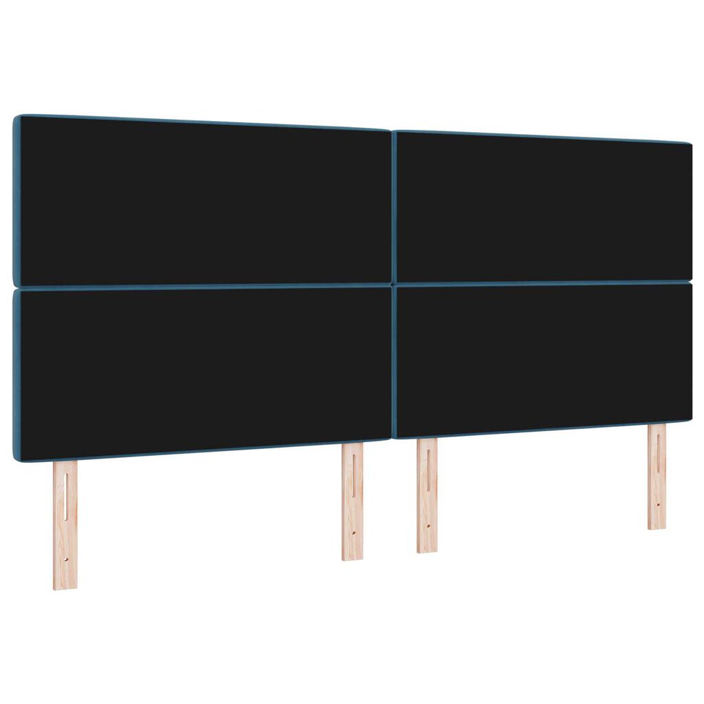 vidaXL Κεφαλάρι LED Σκούρο Μπλε 100 cm Βελούδο