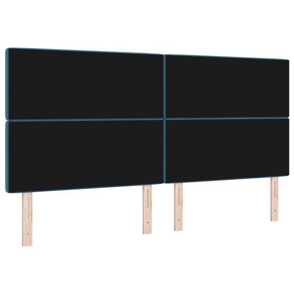vidaXL Κεφαλάρι LED Σκούρο Μπλε 100 cm Βελούδο