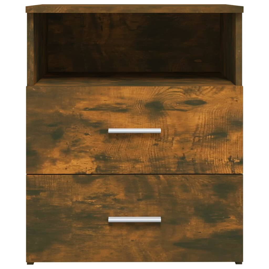 vidaXL Κομοδίνο Καπνιστή Δρυς 50 x 32 x 60 εκ.