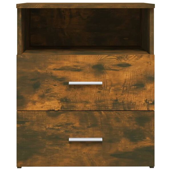vidaXL Κομοδίνο Καπνιστή Δρυς 50 x 32 x 60 εκ.