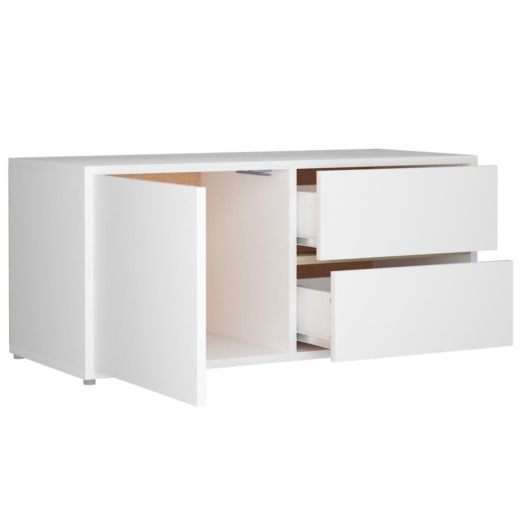 vidaXL Έπιπλο Τηλεόρασης Λευκό 80 x 34 x 36 εκ. από Επεξ. Ξύλο