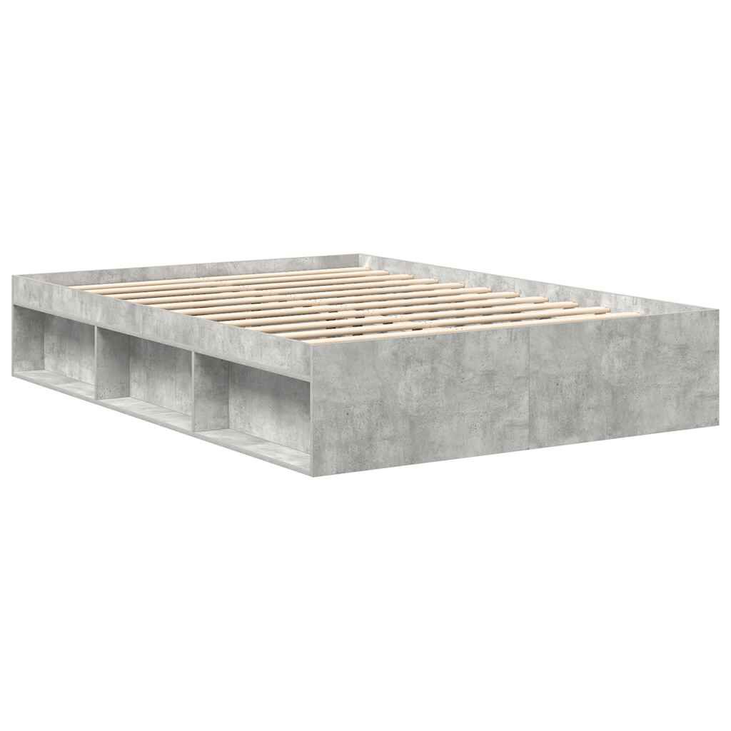 vidaXL Πλαίσιο Κρεβατιού Γκρι Σκυροδέματος 120x200 εκ.
