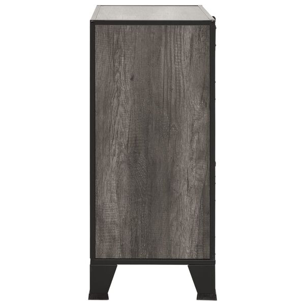 vidaXL Ντουλάπια Αποθήκευσης 2 τεμ. Γκρι 72 x 36 x 82 εκ. Μέταλλο/MDF