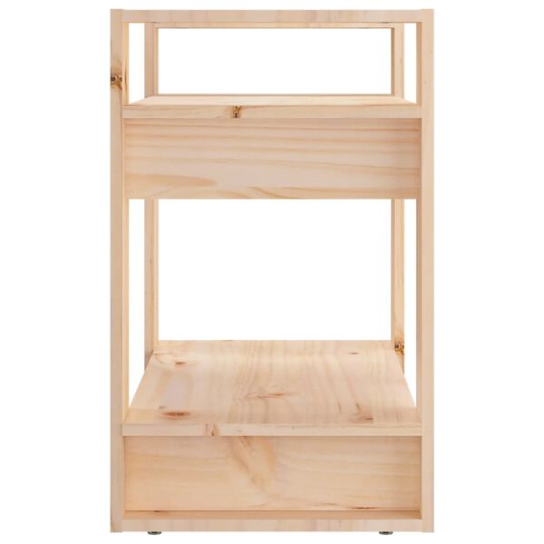 vidaXL Βιβλιοθήκη/Διαχωριστικό Χώρου 60x35x57 εκ. Μασίφ Ξύλο Πεύκου